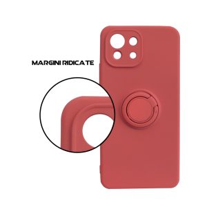 Husa Safe Flex Ring compatibila cu Xiaomi MI 11 Lite, Interior microfibra, Design mat, Inel magnetic de prindere/Rotativ 360, Anti shock, Silicon moale, Textura cu finisaj mat/fin, Antiaderent, Rosu4