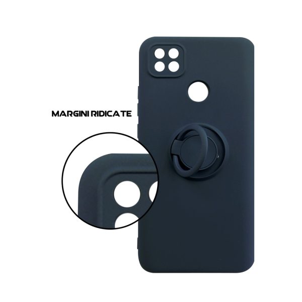 Husa Safe Flex Ring compatibila cu Redmi 9C, Interior microfibra, Design mat, Inel magnetic de prindere/Rotativ 360, Anti shock, Silicon moale, Textura cu finisaj mat/fin, Antiaderent, Albastru4