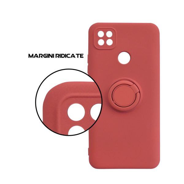 Husa Safe Flex Ring compatibila cu Redmi 9C, Interior microfibra, Design mat, Inel magnetic de prindere/Rotativ 360, Anti shock, Silicon moale, Textura cu finisaj mat/fin, Antiaderent, Rosu4