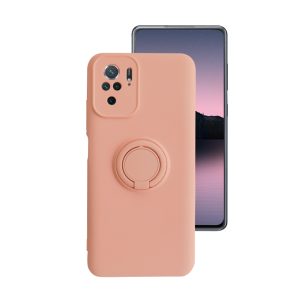 Husa Safe Flex Ring compatibila cu Redmi Note 10, Interior microfibra, Design mat, Inel magnetic de prindere/Rotativ 360, Anti shock, Silicon moale, Textura cu finisaj mat/fin, Antiaderent, Roz2