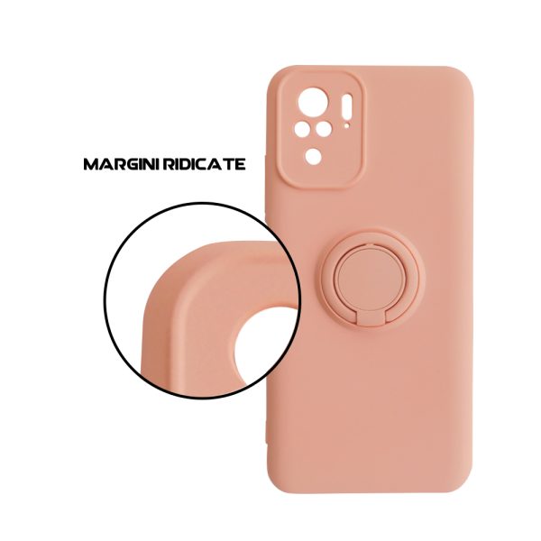 Husa Safe Flex Ring compatibila cu Redmi Note 10, Interior microfibra, Design mat, Inel magnetic de prindere/Rotativ 360, Anti shock, Silicon moale, Textura cu finisaj mat/fin, Antiaderent, Roz4