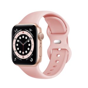 Curea de silicon compatibila cu Apple Watch 1 38 mm, Fonix Soft Touch, Design unicolor, Mata, Fina, Comfortabila, Durabila, Atasare slide-in / slide-out, Roz