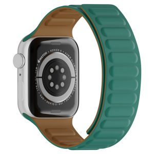 Curea compatibila cu Apple Watch 1 38 mm, Fonix Silicon Magness, Comfortabila, Durabila, Prindere magnetica, Design modern, Atasare slide-in / slide-out, Turcoaz - 2