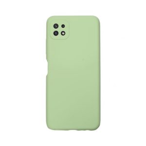 Husa de silicon cu microfibra Stylish Neat compatibila cu Samsung Galaxy A22 5G, acoperire completa, protectie camere, slim, Verde deschis