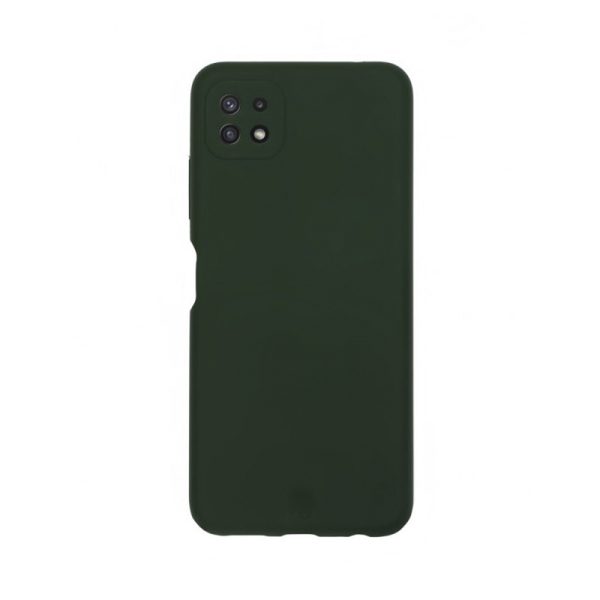 Husa de silicon cu microfibra Stylish Neat compatibila cu Samsung Galaxy A22 5G, acoperire completa, protectie camere, slim, Verde inchis