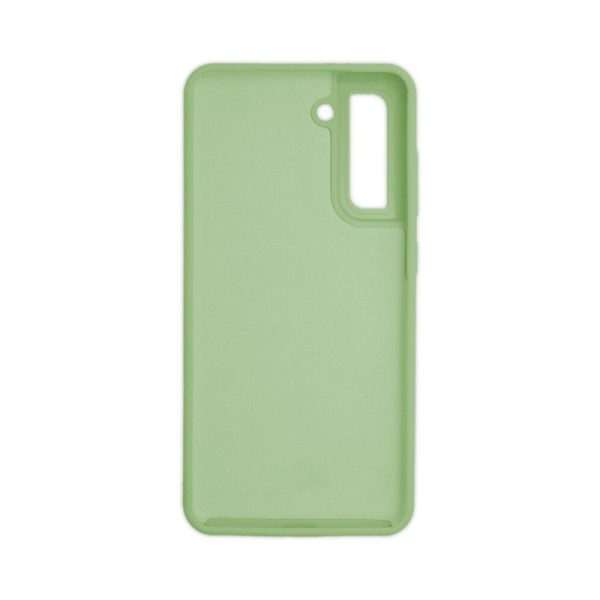 Husa de silicon cu microfibra Stylish Neat compatibila cu Samsung Galaxy S21 FE, acoperire completa, protectie camere, slim, Verde deschis2