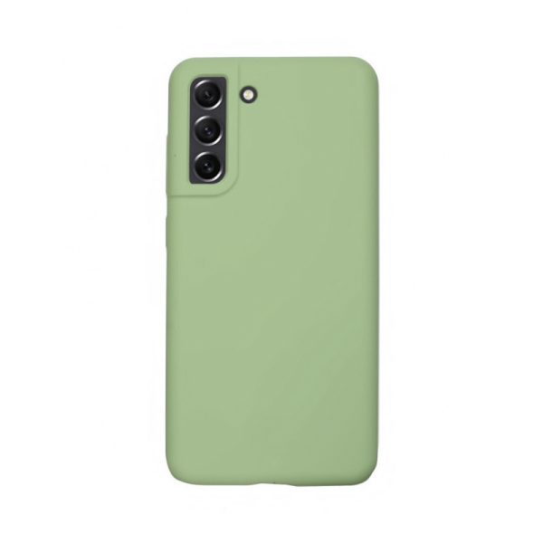 Husa de silicon cu microfibra Stylish Neat compatibila cu Samsung Galaxy S21 FE, acoperire completa, protectie camere, slim, Verde deschis