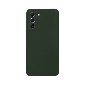 Husa de silicon cu microfibra Stylish Neat compatibila cu Samsung Galaxy S21 FE, acoperire completa, protectie camere, slim, Verde inchis