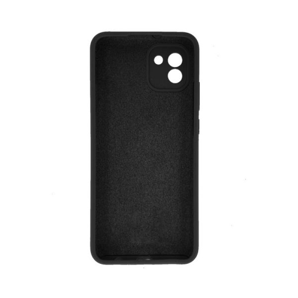 Husa de silicon cu microfibra Stylish Neat compatibila cu Samsung Galaxy A03, acoperire completa, protectie camere, slim, Negru2