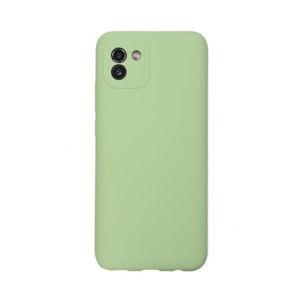 Husa de silicon cu microfibra Stylish Neat compatibila cu Samsung Galaxy A03, acoperire completa, protectie camere, slim, Verde deschis