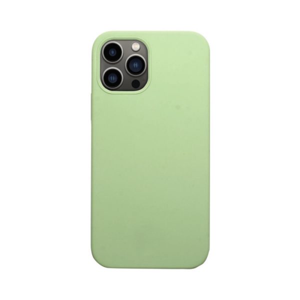 Husa de silicon cu microfibra Stylish Neat compatibila cu iPhone 14 Pro, acoperire completa, protectie camere, slim, Verde deschis