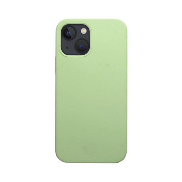 Husa de silicon cu microfibra Stylish Neat compatibila cu iPhone 14 Plus, acoperire completa, protectie camere, slim, Verde deschis