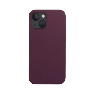 Husa de silicon cu microfibra Stylish Neat compatibila cu iPhone 13, acoperire completa, protectie camere, slim, Visiniu