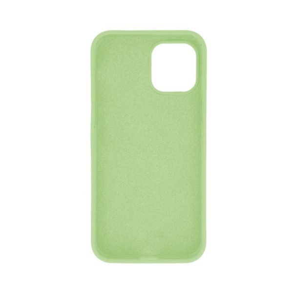 Husa de silicon cu microfibra Stylish Neat compatibila cu iPhone 13, acoperire completa, protectie camere, slim, Verde deschis2