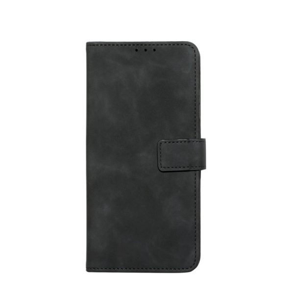 Husa carte compatibila cu Samsung Galaxy S21 FE, Stylish Book, acoperire completa, clema cu inchidere magnetica, 3 compartimente interioare de tip buzunar, Negru