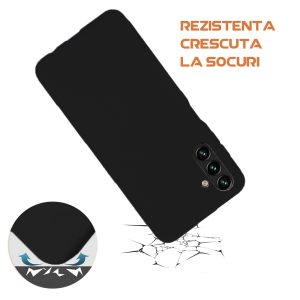 Husa silicon microfibra compatibila cu Samsung Galaxy A13 5G, Prime Deluxe, acoperire completa, margini ridicate, protectie camera, Negru