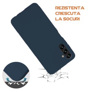 Husa silicon microfibra compatibila cu Samsung Galaxy A13 5G, Prime Deluxe, acoperire completa, margini ridicate, protectie camera, Albastru