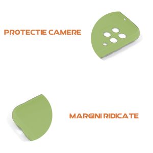 Husa silicon microfibra compatibila cu Samsung Galaxy A12 / M12, Prime Deluxe, acoperire completa, margini ridicate, protectie camera, Verde deschis3