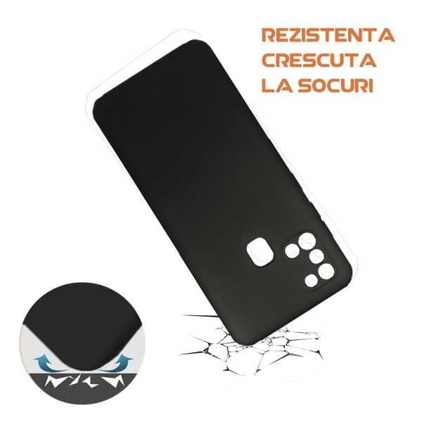 Husa silicon microfibra compatibila cu Samsung Galaxy A21s, Prime Deluxe, acoperire completa, margini ridicate, protectie camera, Negru