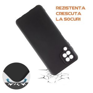 Husa silicon microfibra compatibila cu Huawei P40 Lite, Prime Deluxe, acoperire completa, margini ridicate, protectie camera, Negru