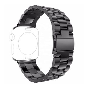 Curea compatibila cu Apple Watch SE 40 mm, Fonix Noblesse Steel, Ajustabila, Comfortabila, Durabila, Metalica, Atasare slide-in / slide-out, Negru - 4