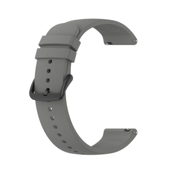 Curea de silicon compatibila cu Samsung Galaxy Watch Active, Fonix Soft Touch, Design unicolor, Mata, Fina, Confortabila, Durabila, Atasare slide-in / slide-out, 20 mm latime, Gri