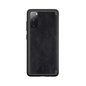 Husa carte compatibila cu Samsung Galaxy S20 FE, Blend LeatherBook, acoperire completa, clapeta transparenta, Negru