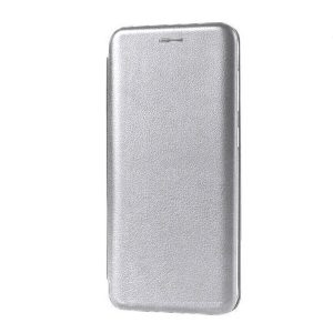 Husa Round Flip compatibila cu Samsung Galaxy A32 5G, tip carte, buzunar interior pentru carduri, inchidere magnetica, Gri3