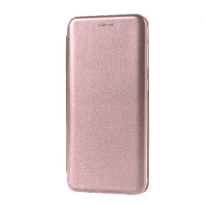 Husa Round Flip compatibila cu Samsung Galaxy A21S, tip carte, buzunar interior pentru carduri, inchidere magnetica, Roz3