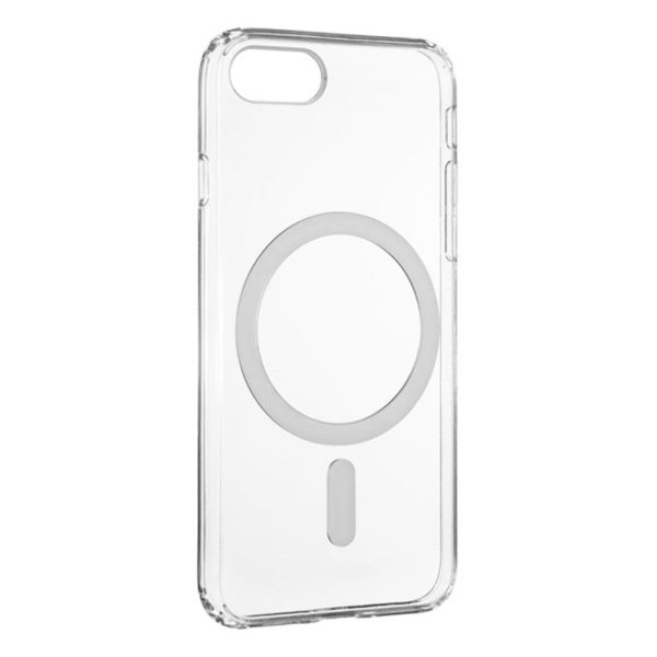 Husa compatibila cu Apple iPhone SE 2022, Plastic anti-ingalbenire, Fonix Clear MagSmart, Magnetica, Acoperire completa, Slim, Transparenta