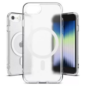 Husa compatibila cu Apple iPhone SE 2022, Plastic anti-ingalbenire, Fonix Clear MagSmart, Magnetica, Acoperire completa, Slim, Transparenta