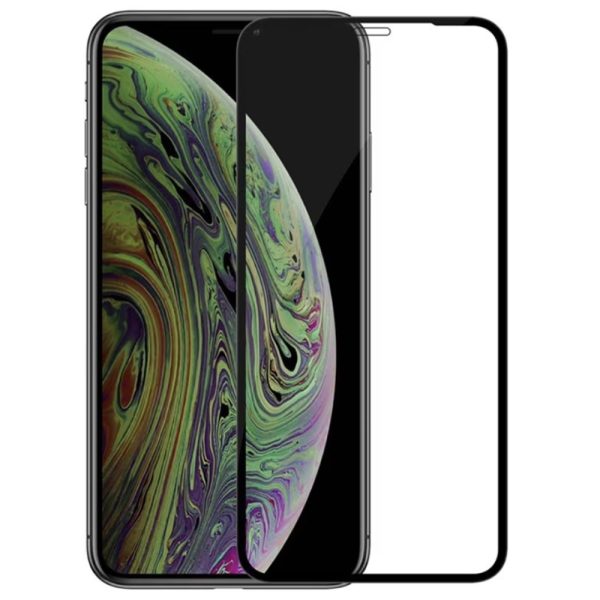 Folie sticla cu aplicator compatibila cu Apple iPhone X / XS, FONIX SmartGloss, Securizare PVB, Full cover, Full glue, Anti-soc, Margini negre, 5D, Instalare usoara