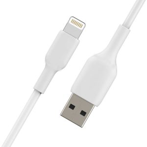 Incarcator retea compatibil cu iPhone, cablu inclus, Tenor GrandPower, Fast Charge, USB-A si USB-C, cablu USB-A la Lightning, Adaptor 20W, 3A, 1m, Alb - 4