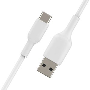 Incarcator retea, cablu USB-A la USB-C inclus, Tenor GrandPower, Fast Charge, USB-A si USB-C, Adaptor 20W, 3A, 1m, Alb - 4