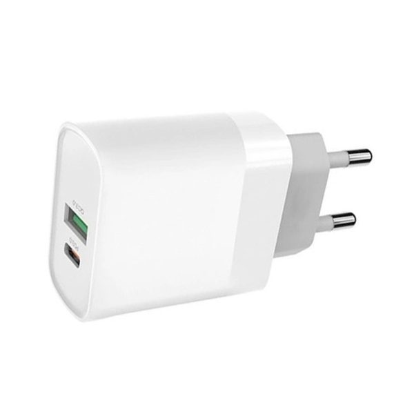 Incarcator retea, Fast Charge, cablu USB-C la USB-C inclus, ElectroCharge Pro, 1xUSB-A, 1xUSB-C, Adaptor 18W, 3A, Alb - 4