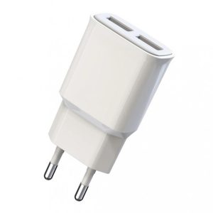 Incarcator retea, cablu USB-C inclus, ElectroCharge Trip, 2xUSB-A, Adaptor 12W, 2A, Alb - 3