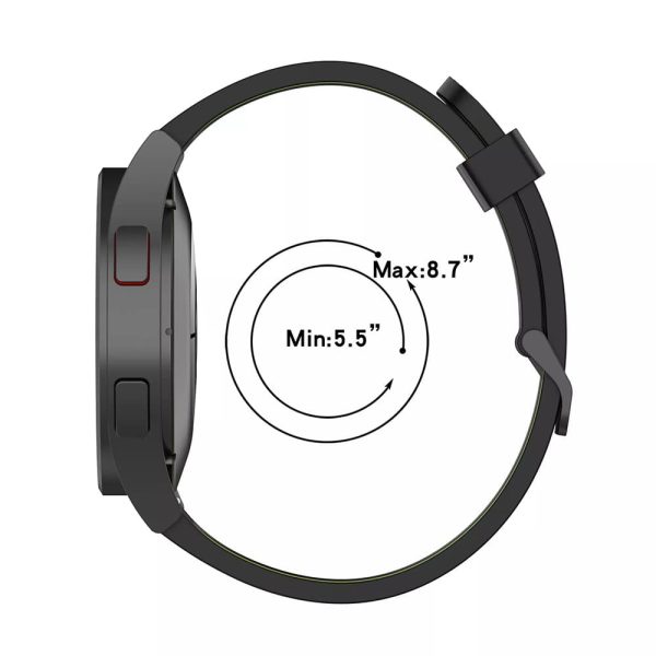 Curea de silicon compatibila cu Samsung Galaxy Watch 3 44 mm, Fonix Oval Crop, Design dual, Mata, Fina, Confortabila, Durabila, Atasare slide-in / slide-out, 22 mm, Negru - 3