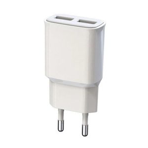 Incarcator retea, ElectroCharge Standard, 2xUSB-A, Adaptor 12W, 2A, Alb