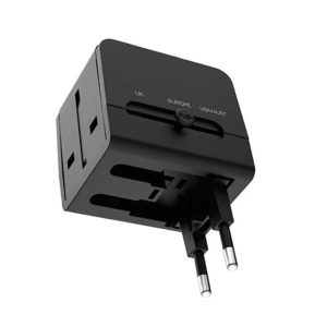 Adaptor universal, UK/USA/Europa, ElectroCharge Voyage, Fast Charge, 6000 mAh, 2xUSB-A, Negru - 2