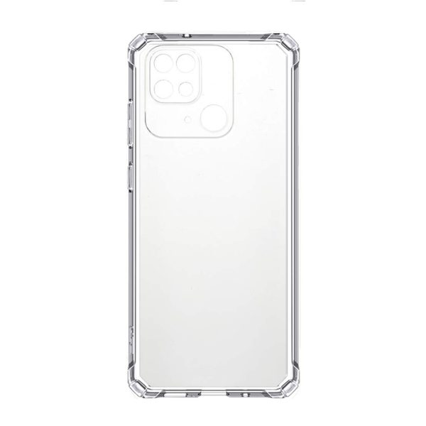 Husa Reinforced Quad-Edge compatibila cu Xiaomi Redmi 10C, Colturi antisoc Patrate, Protectie camere, Silicon, Transparenta