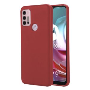 Husa protectie, interior de catifea, compatibila cu Motorola Moto G10 / G10 Power, FONIX BloomShield, silicon, margini ridicate, slim, Visiniu