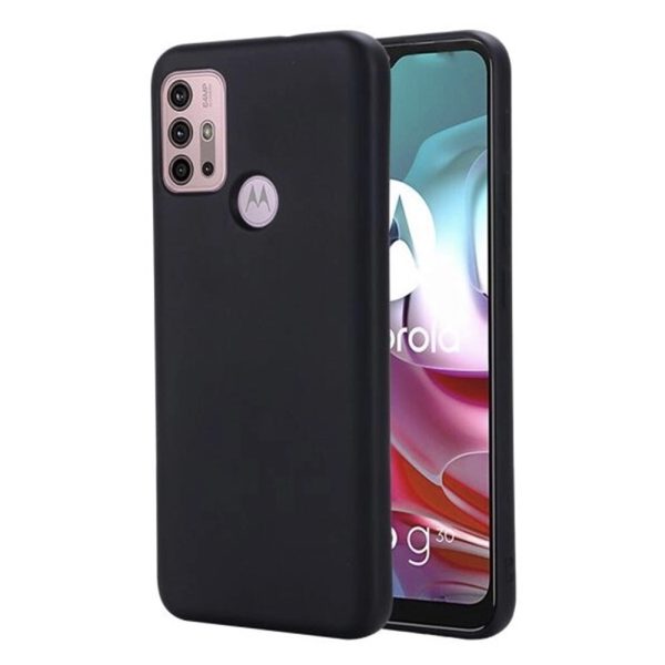 Husa protectie, interior de catifea, compatibila cu Motorola Moto G20, FONIX BloomShield, silicon, margini ridicate, slim, Negru