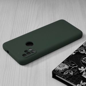 Husa protectie, interior de catifea, compatibila cu Motorola Moto G20, FONIX BloomShield, silicon, margini ridicate, slim, Verde inchis4