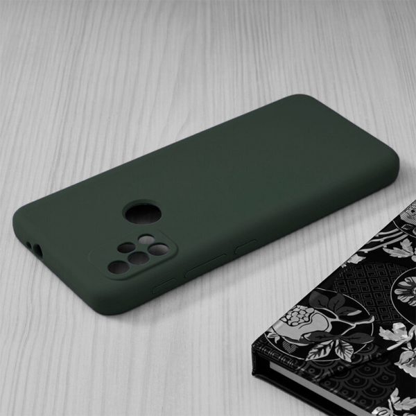 Husa protectie, interior de catifea, compatibila cu Motorola Moto G20, FONIX BloomShield, silicon, margini ridicate, slim, Verde inchis4