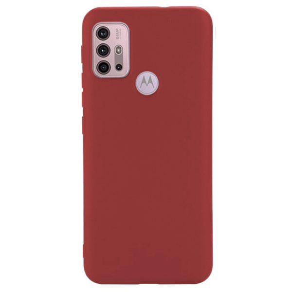 Husa protectie, interior de catifea, compatibila cu Motorola Moto G20, FONIX BloomShield, silicon, margini ridicate, slim, Visiniu2