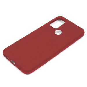 Husa protectie, interior de catifea, compatibila cu Motorola Moto G20, FONIX BloomShield, silicon, margini ridicate, slim, Visiniu