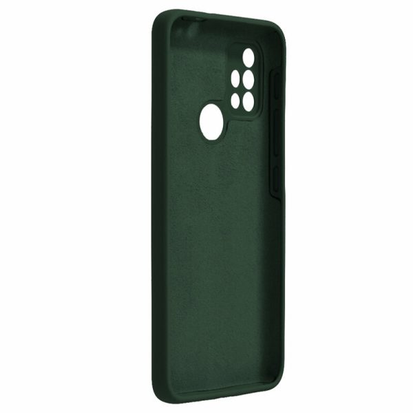 Husa protectie, interior de catifea, compatibila cu Motorola Moto G30, FONIX BloomShield, silicon, margini ridicate, slim, Verde inchis3