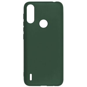 Husa protectie, interior de catifea, compatibila cu Motorola Moto E7 Power / E7i Power, FONIX BloomShield, silicon, margini ridicate, slim, Verde inchis2