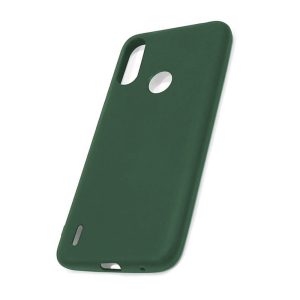 Husa protectie, interior de catifea, compatibila cu Motorola Moto E7 Power / E7i Power, FONIX BloomShield, silicon, margini ridicate, slim, Verde inchis4