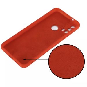 Husa protectie, interior de catifea, compatibila cu Motorola Moto E20 / E20S, FONIX BloomShield, silicon, margini ridicate, slim, Rosu3